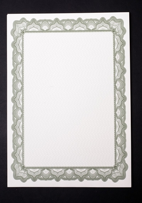 Δασικό πράσινο εκτυπώσιμο έγγραφο πιστοποιητικών, καυτό εσωτερικό έγγραφο πιστοποιητικών σφράγισης