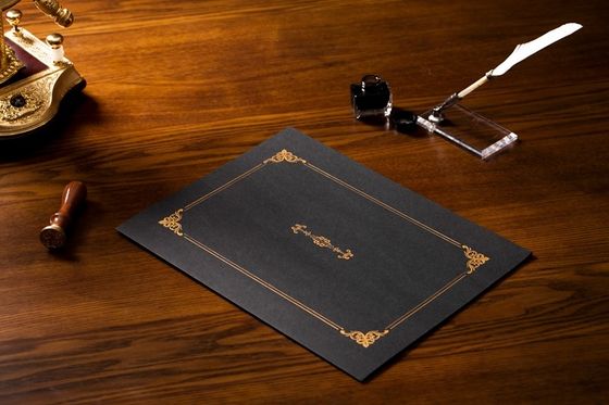 Επαγγελματικοί κάτοχοι πιστοποιητικών Hardcover, κλασικά μαύρα σακάκια πιστοποιητικών συνήθειας